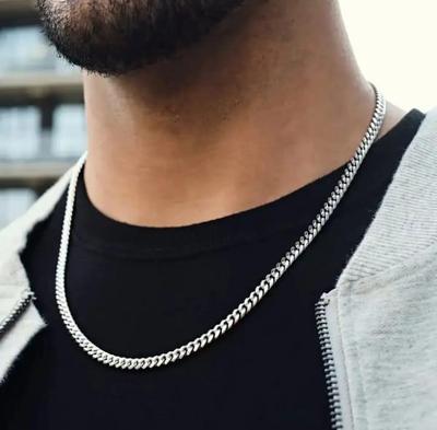 Plain Silver Chain With Ring, Pack Of 2