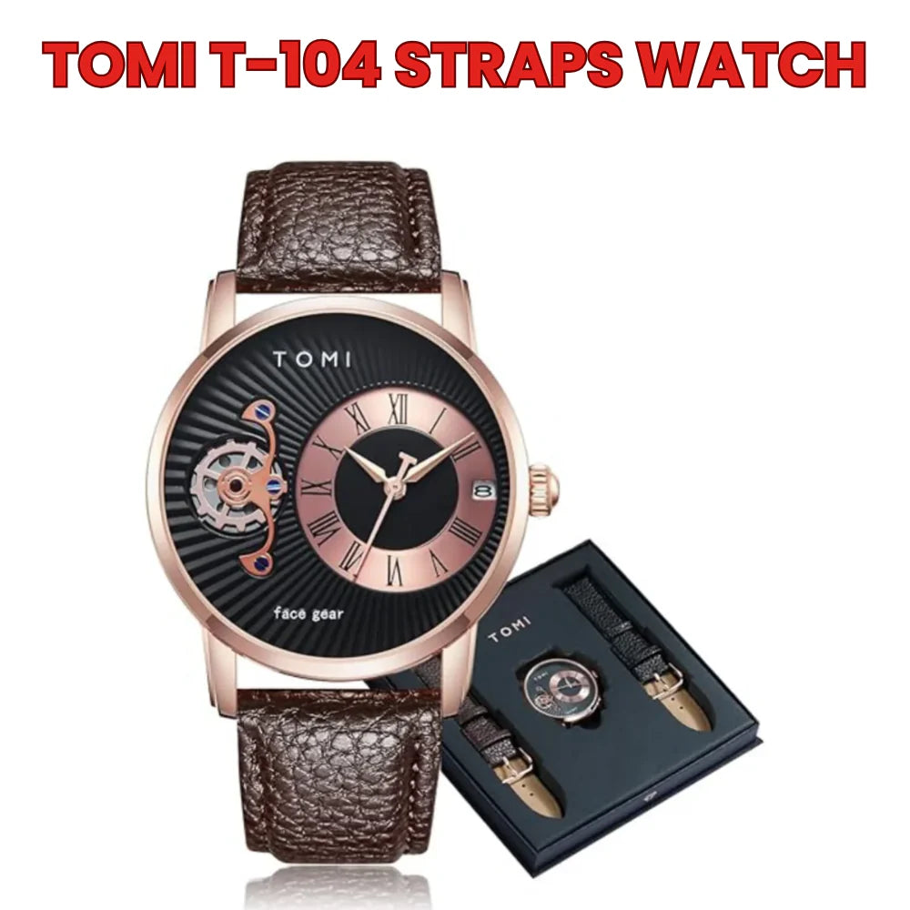 TOMI T-104 Face Strap Watch | Stylish Analog Watch