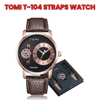 TOMI T-104 Face Strap Watch | Stylish Analog Watch