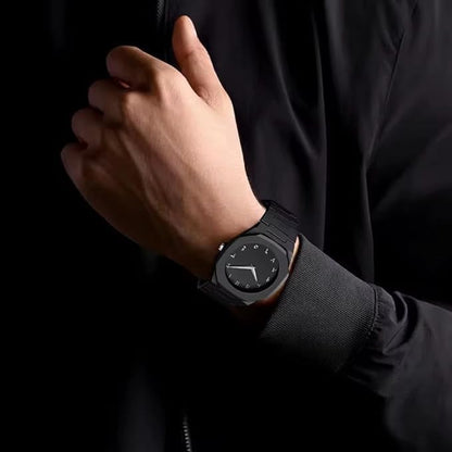 Black Arabic Aura Watch With Eastern Arabic Numbers
