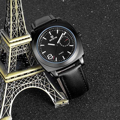 Men's Aviator-Inspired Textured Dial Watch