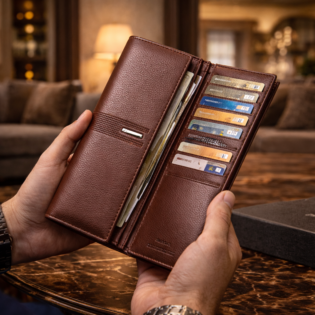 Premium Brown Wallet | Leather | Men | Durable | Luxury Everyday