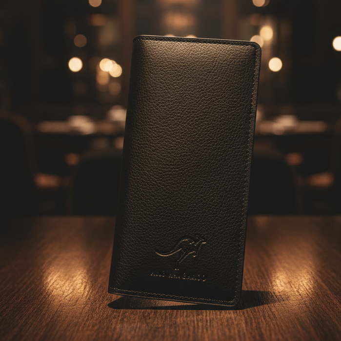 Kangaroo Wallet | Long | Black | Stylish Appearance